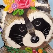 Raccoon painting