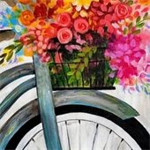 bike with flower basket