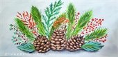 Painting of pinecones