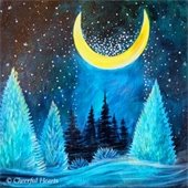 Painting of starry night