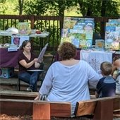 Family listens to story