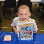 Bingo winner with game prize