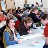 Excited bingo player 