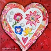 Painting of heart collage