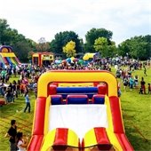 Inflatables at Walton Park