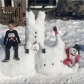 child with snowmen