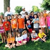 Mini camp kids gather for a group photo